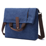 Men's Casual Fashion Anti - Theft Canvas Solid Color Single - Shoulder Bag - Weriion