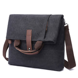 Men's Casual Fashion Anti - Theft Canvas Solid Color Single - Shoulder Bag - Weriion