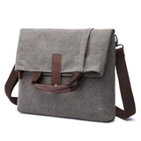 Men's Casual Fashion Anti - Theft Canvas Solid Color Single - Shoulder Bag - Weriion