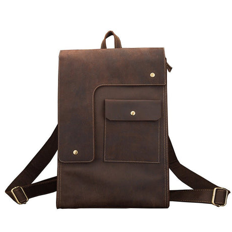 Men's Casual Leather British Backpack - Weriion