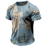 Men's Casual Loose Fit Short Sleeve T-Shirt With Round Neck - Weriion