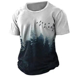 Men's Casual Loose Fit Short Sleeve T-Shirt With Round Neck - Weriion