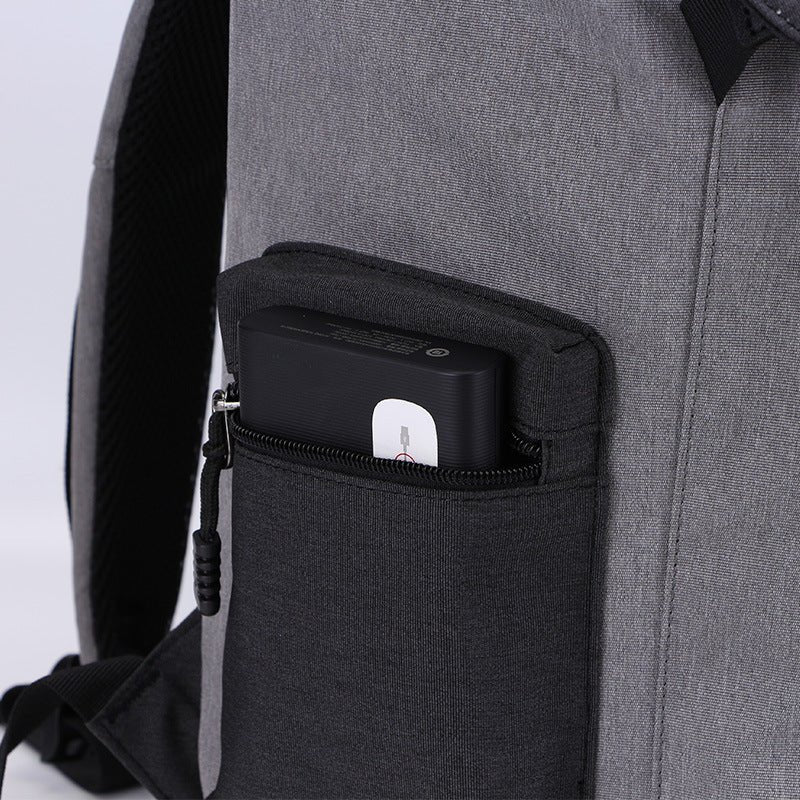 Men's Casual Millet Fabric USB Charging Backpack - Weriion