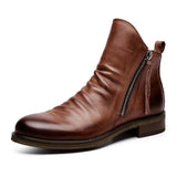 Men's Casual PU Leather Chelsea Boots Shoes - Weriion