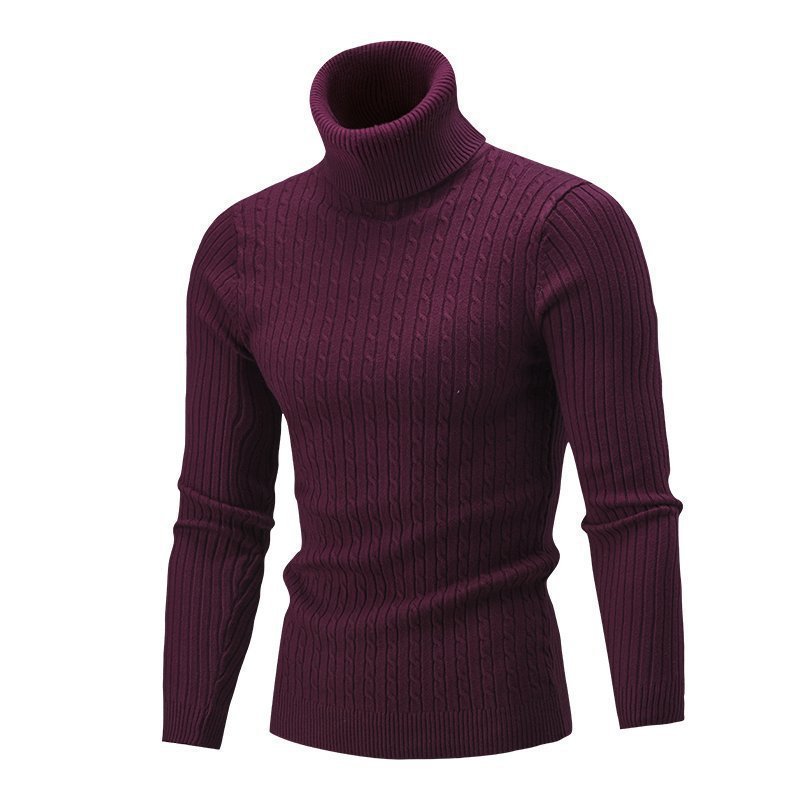 Men's Casual Retro Knitted Turtleneck Sweater - Weriion