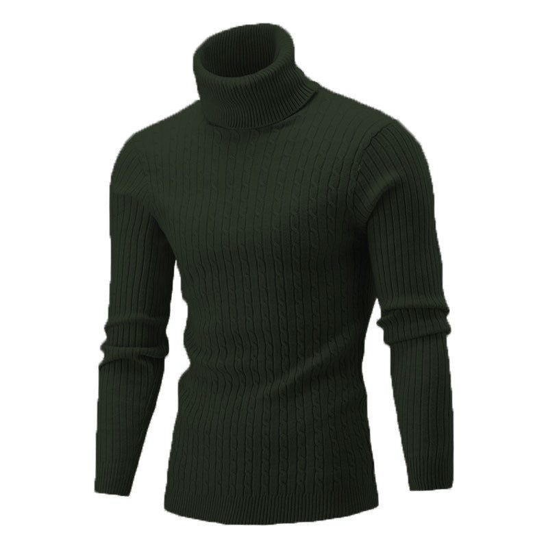 Men's Casual Retro Knitted Turtleneck Sweater - Weriion