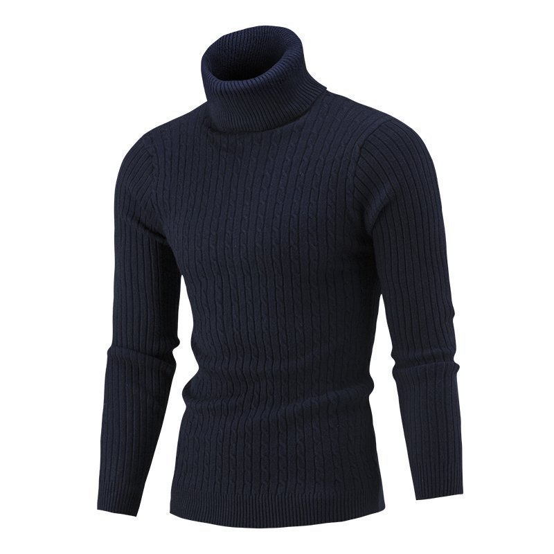 Men's Casual Retro Knitted Turtleneck Sweater - Weriion