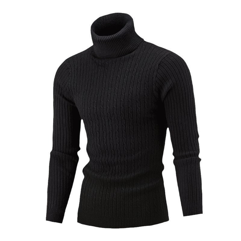 Men's Casual Retro Knitted Turtleneck Sweater - Weriion