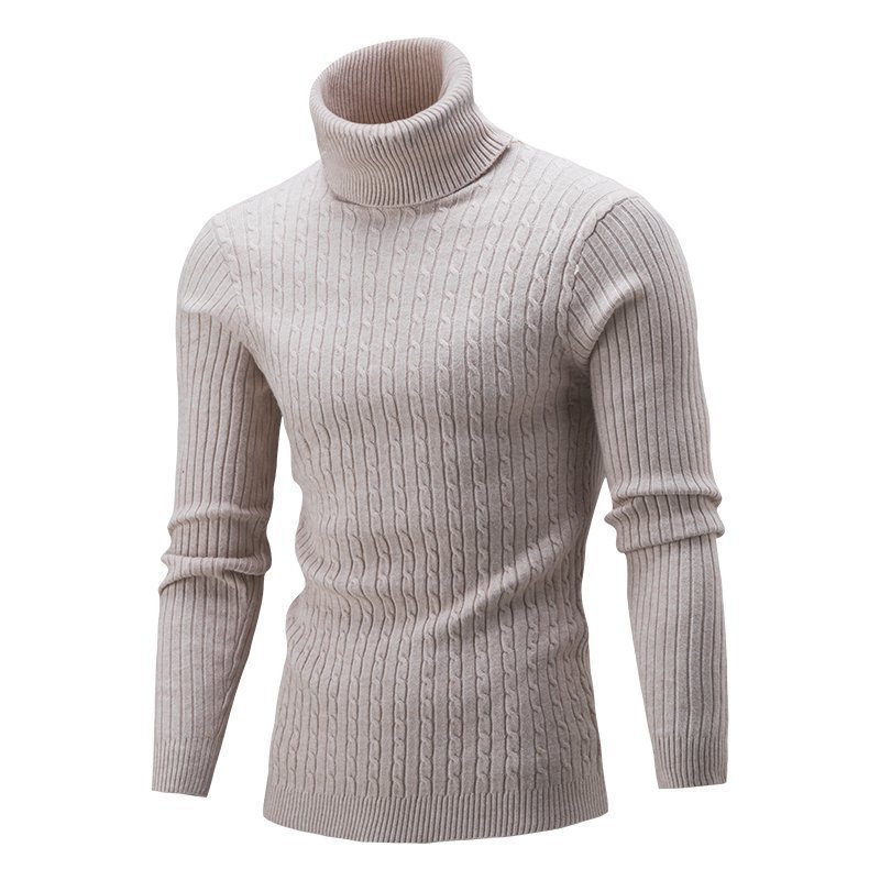 Men's Casual Retro Knitted Turtleneck Sweater - Weriion