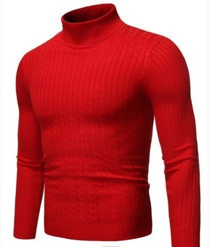 Men's Casual Retro Knitted Turtleneck Sweater - Weriion