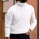 Men's Casual Retro Knitted Turtleneck Sweater - Weriion