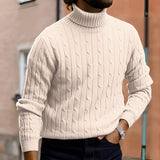 Men's Casual Retro Knitted Turtleneck Sweater - Weriion