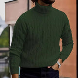 Men's Casual Retro Knitted Turtleneck Sweater - Weriion