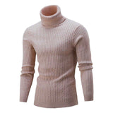 Men's Casual Retro Knitted Turtleneck Sweater - Weriion