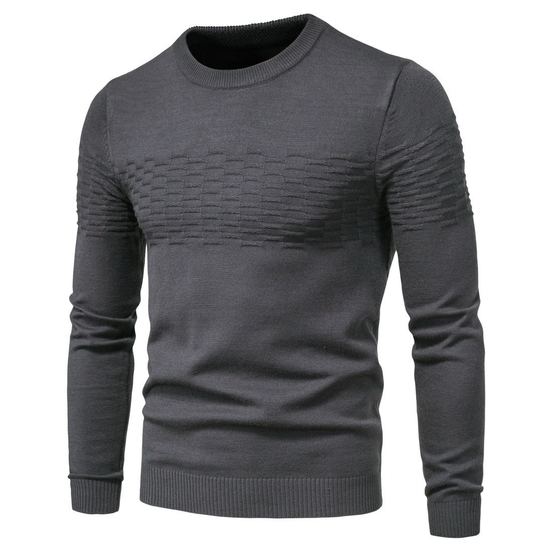 Men's Casual Slim Fit Pullover Round Neck Sweaters - Weriion