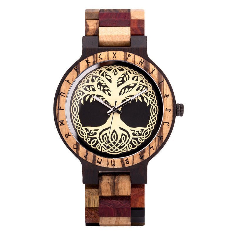 Men's Creative Wooden Quartz Watch - Weriion