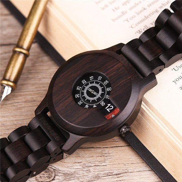 Men's Digital Bamboo Wood Watch - Weriion