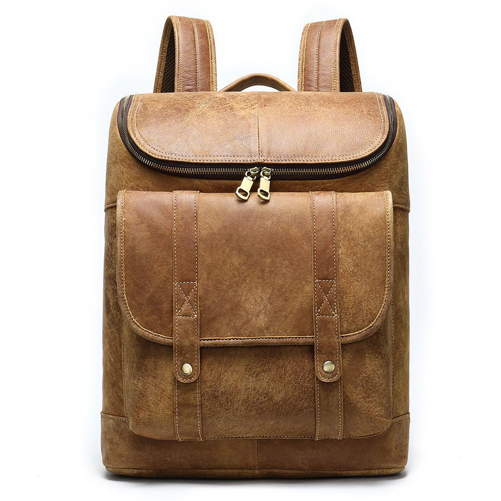 Men's Elegant Cowhide Leather Backpack - Weriion