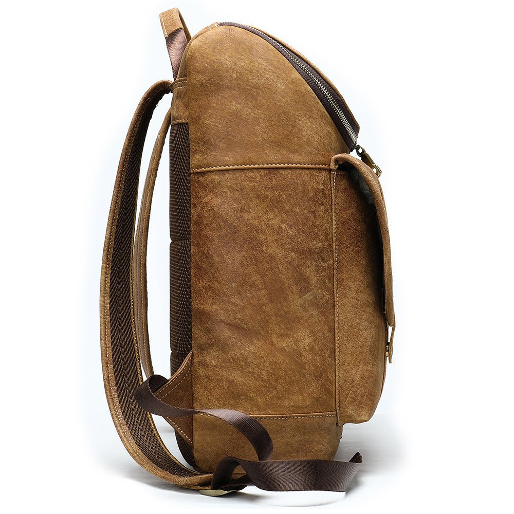 Men's Elegant Cowhide Leather Backpack - Weriion