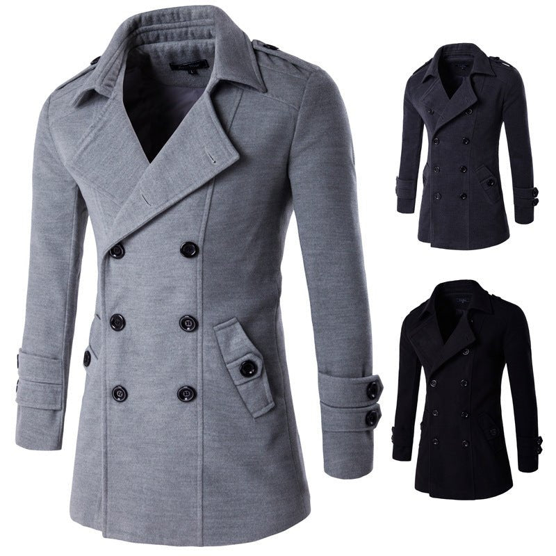 Men's Elegant Double Breasted Winter Coat - Weriion