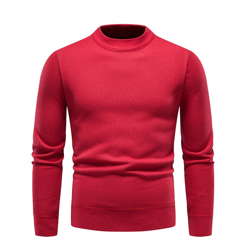 Men's Fleece - Lined Thick Round Neck Sweater - Weriion