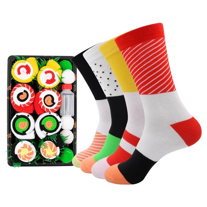 Men's Funny Creative Sushi Cotton Socks - Weriion