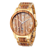 Men's Golden Quartz Wooden Watch - Weriion