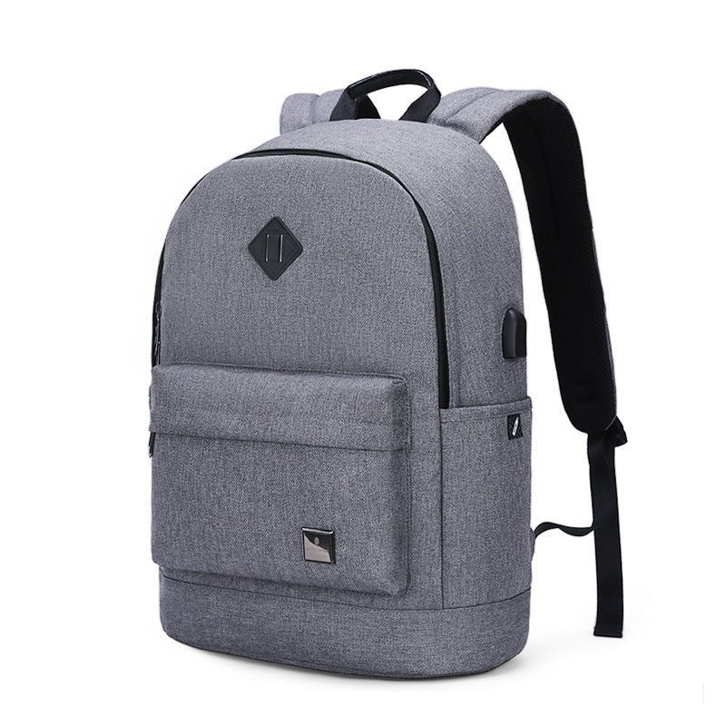 Men's Grey Polyester Backpack - Weriion