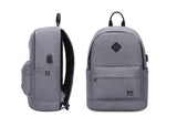 Men's Grey Polyester Backpack - Weriion