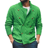 Men's Half Collar Double - Breasted Knitted Buttoned Sweaters - Weriion