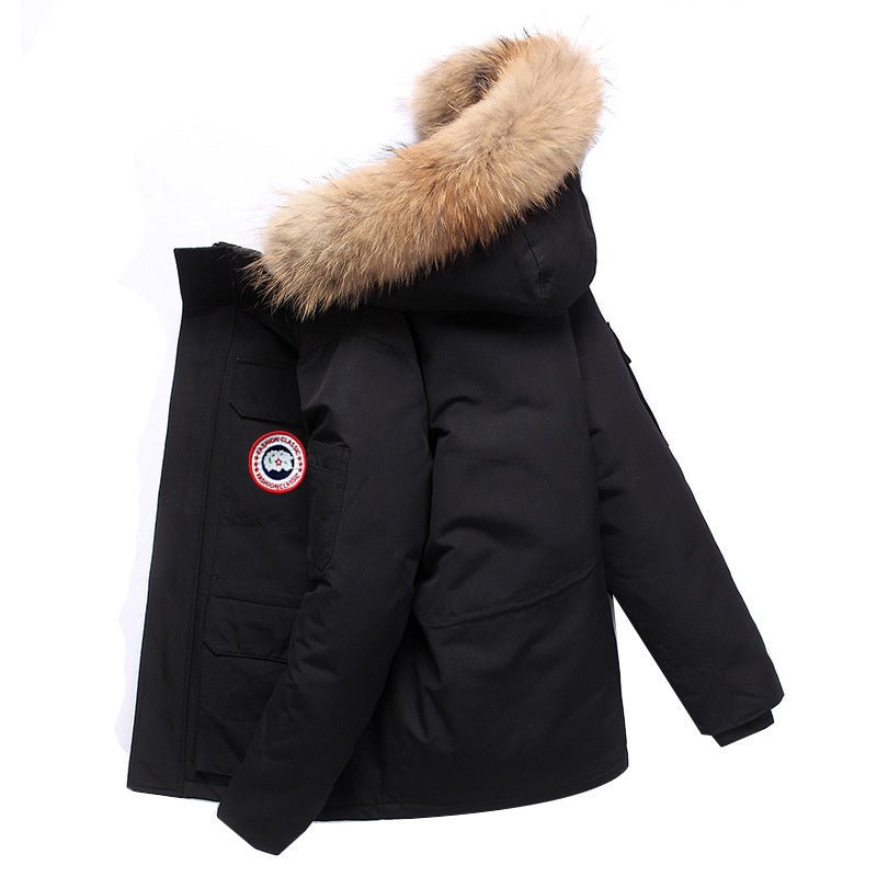 Men's Hooded Mid - Length Down Stuffed Warm Cold - Resistant Winter Jacket - Weriion