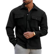 Men's Lapel Single Breasted Solid Color Jacket - Weriion