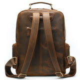 Men's Leather Backpack Business Large Capacity Travel Bag - Weriion