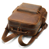 Men's Leather Backpack Business Large Capacity Travel Bag - Weriion