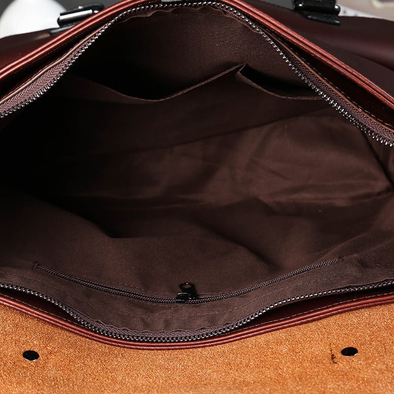 Men's Leather Business Briefcase Bag - Weriion