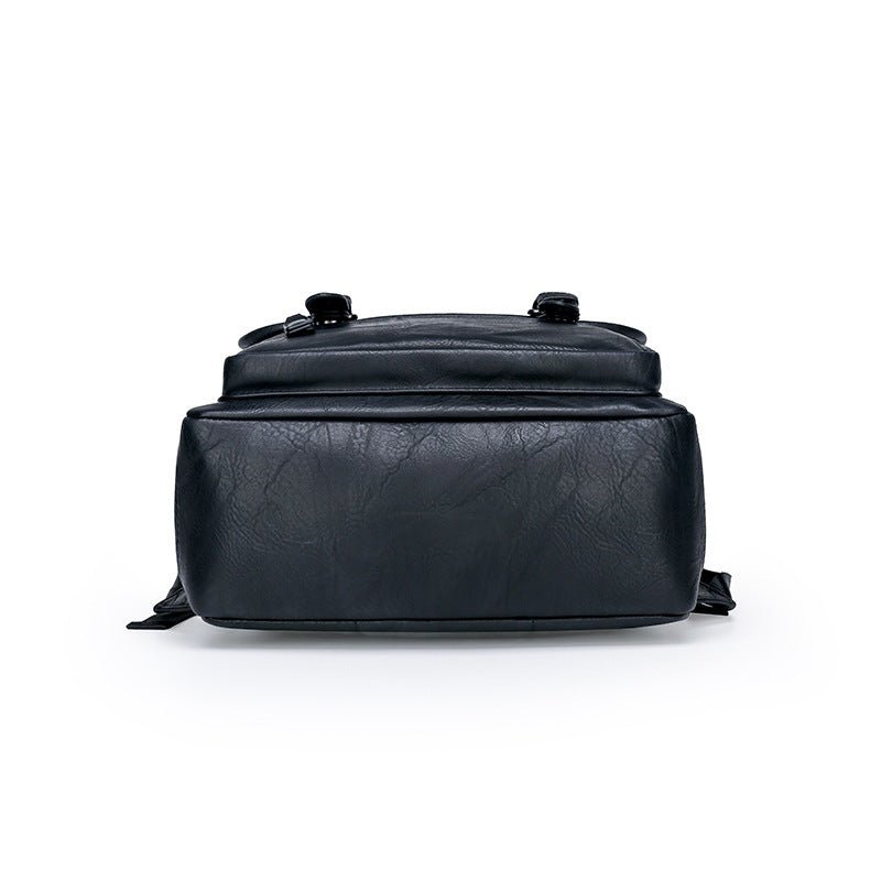 Men's Leather Leisure Travel Bag Backpack - Weriion