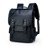 Men's Leather Leisure Travel Bag Backpack - Weriion