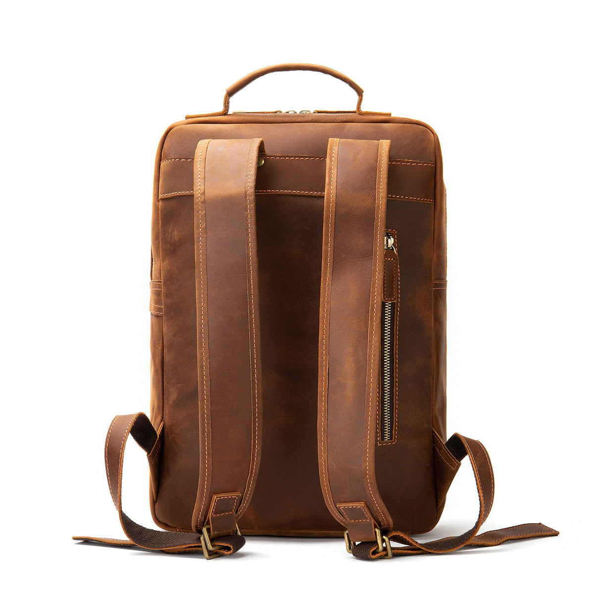 Men's Leather Retro Large Capacity Backpacks - Weriion