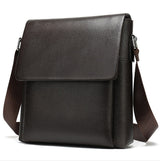 Men's Leather Shoulder Bag With Adjustable Shoulder Strap - Weriion