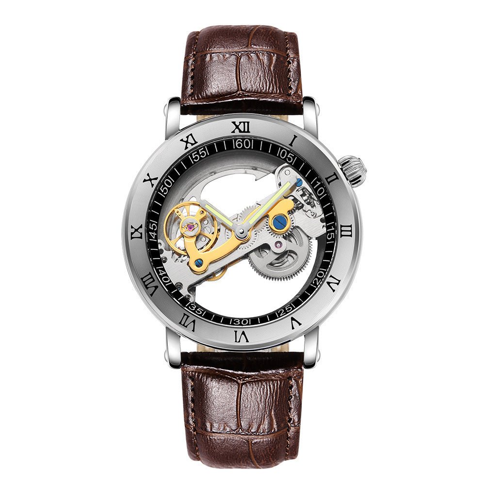 Men's Luminous Waterproof Mechanical Transparent Watch - Weriion