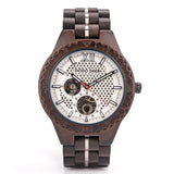 Men's Mechanical 50M Waterproof Wooden Watch - Weriion