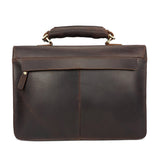 Men's Messenger Leather Briefcase Bag - Weriion