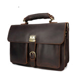 Men's Messenger Leather Briefcase Bag - Weriion