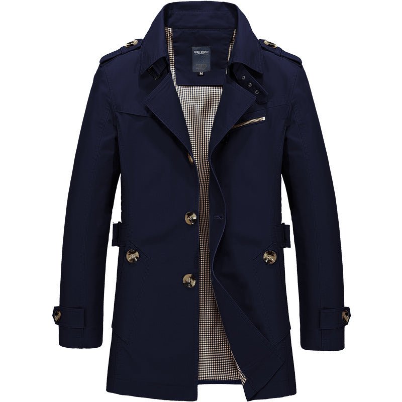 Men's Mid - Length Coat - Weriion