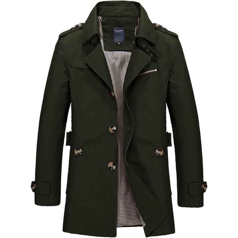 Men's Mid - Length Coat - Weriion