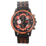 Men's Multi - Function Quartz Wooden Watch - Weriion