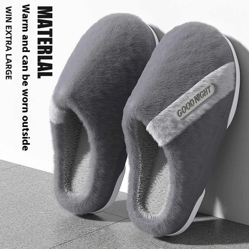 Men's Non - Slip Warm Indoor Cotton Slippers Shoes - Weriion