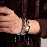 Men's Open Silver Bracelet - Weriion