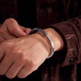 Men's Open Silver Bracelet - Weriion