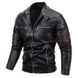 Men's Plus Velvet Motorcycle Leather Jackets - Weriion